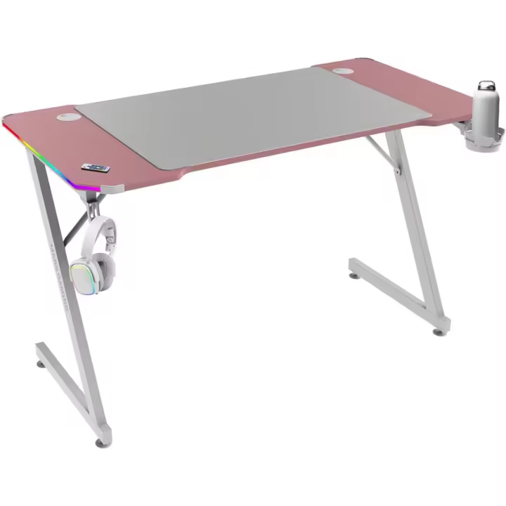 Mesa elevadora ergonómica Iluminación controlada ARGB Fibra de carbono Para oficina de estudio - 1
