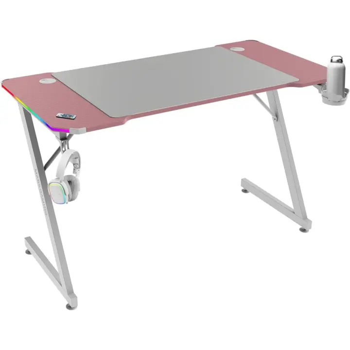 Mesa elevadora ergonómica Iluminación controlada ARGB Fibra de carbono Para oficina de estudio - 1