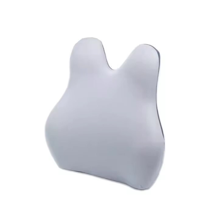 Almohadilla de apoyo para la espalda y la cintura de espuma viscoelástica estilo oreja de conejo para oficina/coche/sofá - 1