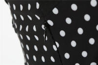 Vintage Women Summer Polka Dot Print Halter Party Dresses - details 44
