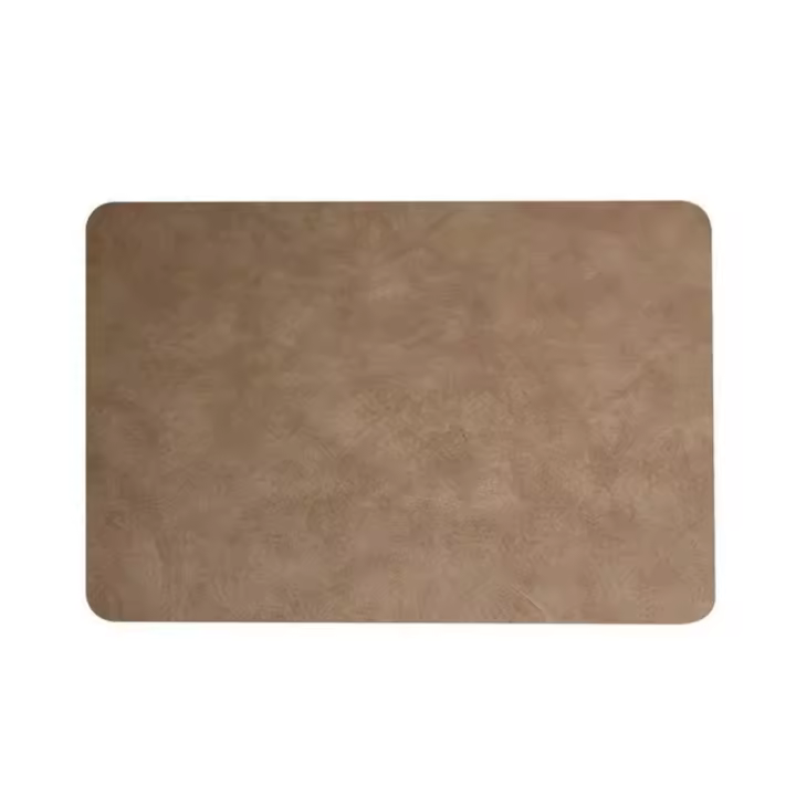 Mantel Individual de cuero PU, resistente al desgaste, a prueba de aceite, aislante del calor, impermeable, rectangular, vajilla - 1