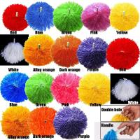 Pompones de animadora de lujo de flores de competición, suministros deportivos de Club, Bola de animación, decoración de fiesta de baile, 1 par, 9 colores - details 6