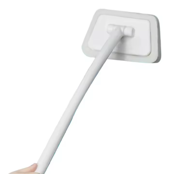 Cepillo de Limpieza de Mango Largo Cepillo de Pared de Baño, Cepillo de Bañera Extraíble, Cepillo de Limpieza de Esponja de Vidrio para Limpiar Baño, Cocina, Azulejos de Pared - 1