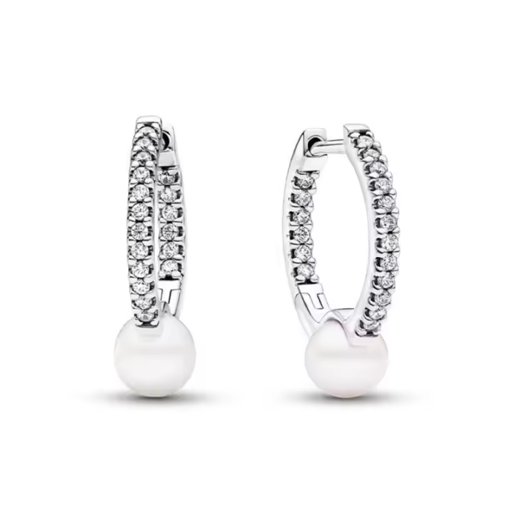 Aretes de Plata Sterling 925 con Perlas Iridescentes Joyería Elegante para Mujer - Regalo cumpleañosRegalo - 1