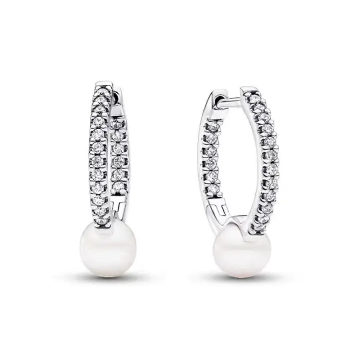 Aretes de Plata Sterling 925 con Perlas Iridescentes Joyería Elegante para Mujer - Regalo cumpleañosRegalo - 1