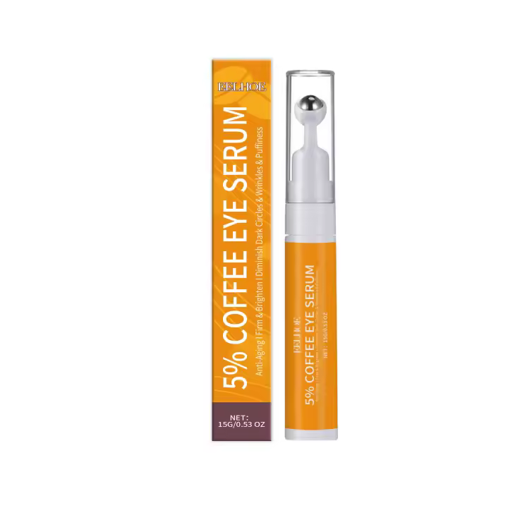 Sérum para los Ojos de Café del 5% Desvanece Líneas Finas, Ilumina Ojeras, Adelaza Hinchazón, Hidrata Bajo los Ojos - 1