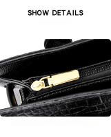 Bolso de mano con estampado de cocodrilo para mujer, bolso cruzado atmosférico - details 11