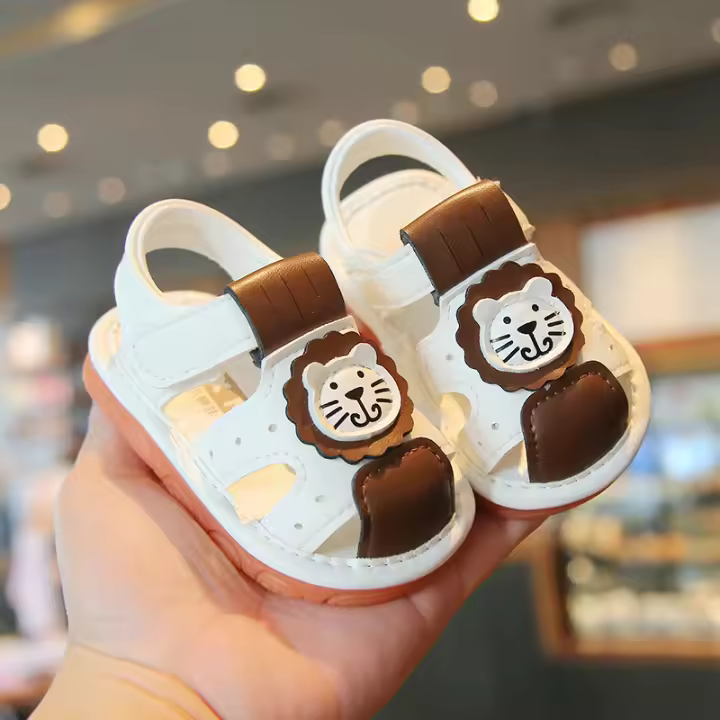 Sandalias de suela blanda de verano para niño de 0 a 1 año, suelas de tendón de ternera llamadas zapatos antideslizantes para bebé - 1