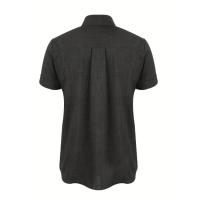 Camisa clásica de manga corta para hombre, camisa informal de Color sólido para vacaciones de verano - details 31