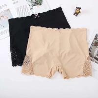 Bragas de seda de hielo para mujer, ropa interior de Color liso, pantalones cortos suaves para mujer, bragas de seguridad para mujer - details 3
