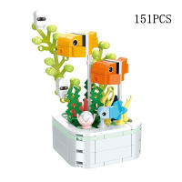 Juguete de bloques de construcción modelo de flores, ramo eterno, decoración creativa de plantas de escritorio para el hogar, juguetes educativos para niños, regalo de cumpleaños - details 13