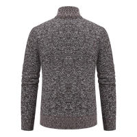 Chaqueta Deportiva Casual Para Hombre De Otoño E Invierno Nueva JERSEY Color Sólido Cuello Erguido Abrazadera De Poliéster Con Cierre De Cremallera - details 9