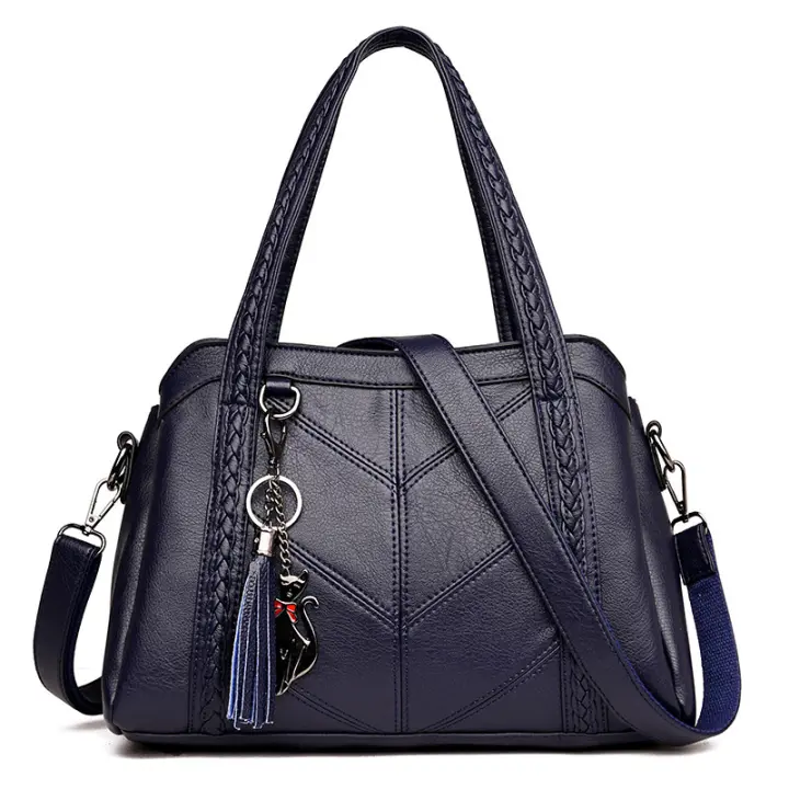 Bolso de cuero de lujo para mujer, bandolera de alta calidad - 1