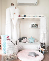 Mosquitera colgante para decoración de cama de bebé, cortinas de tul para dormitorio, casa de juegos, habitación de niños - details 2
