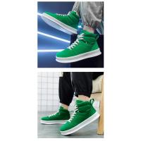 Zapatos de Skate para Hombre Calzado Deportivo Rojo de Gamuza Zapatillas Antideslizantes con Plataforma para Exteriores - details 11