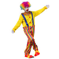 Disfraz de payaso adulto para hombre, disfraz de Halloween, mascarada, circo, estilo de terror, ropa de actuación de fiesta divertida - details 1
