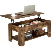 Mesa de Café Elevable y Extensible con Revistero 98x50x(41,8-56) cm Mueble para Sala de Estar y Comedor - details 36