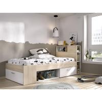, Cama Compacta de 90 x 190 con Cajones, Blanco, 96 x 99 x 218 cm - details 6