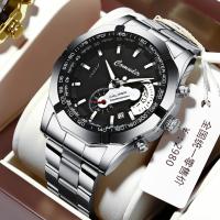 Hombre calendario a prueba de agua brillante reloj no mecánico con esfera grande - details 6
