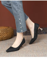 Tacones altos de verano para mujer 2025, nuevos, puntiagudos, cómodos, tacón delgado, temperamento, cuero suave, cómodos, versátiles, boca poco profunda, solo zapatos para mujer. - details 6