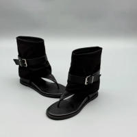 Botas de espina de pescado con punta abierta, botas cortas que aumentan la altura interior, hebilla de cinturón, primavera y verano, nuevas botas de pantalón, dos usan botas geniales - details 1