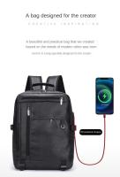 Bolso para hombres bolso Pu mochila de gran capacidad viaje de ocio bolso de computadora de embarque para hombres - details 3