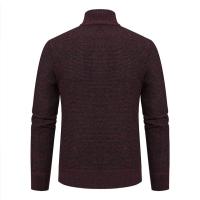 Suéter de otoño e invierno para hombre, cárdigan suelto, suéter de lana, jersey de cuello alto frío, cortavientos empalmado, chaqueta informal - details 6