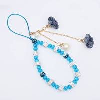 Precioso cordón de flores de cristal para teléfono, cadena con nudo, llavero con cordón para teléfono móvil, bolso para mujer y niña, colgante para cámara - details 8