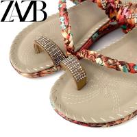 Zapatos planos de diseñador con anillo de metal, tacones altos, lujosas zapatillas de playa, moda femenina - details 7