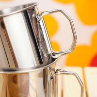 Taza de acero inoxidable con asa plegable, armas de fuego portátiles, taza, accesorios para acampar al aire libre, 1 pieza. - details 12