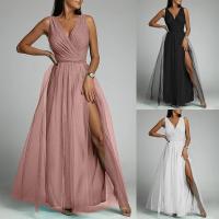 Vestido brillante con cuello en V y cintura delgada Moda femenina 2024 para Europa y Estados Unidos - details 1