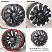 Para Tesla Model Y 2024 20/21 pulgadas tapas de cubo parche cubierta luminosa coche ABS Protector de rueda piezas externas de automóvil - details 1