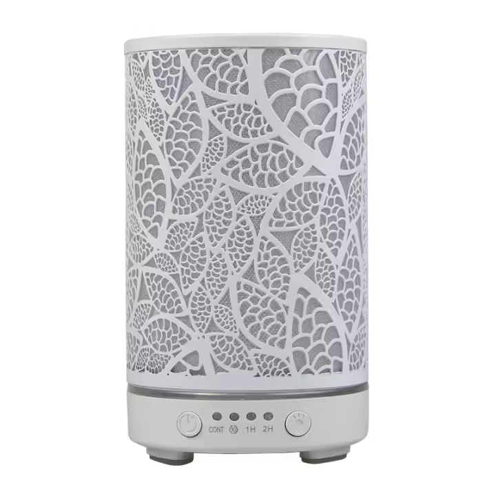 Humidificador de Aire Ultrasonido 100ml con Patrón de Hoja Essential Oil Diffusión Aromaterapia Luz LED de 7 Colores Regulador de Humedad para Habitaciones Menos de 30 Metros Cuadrados Fabricado en China - 1