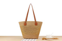 Bolso de mano de gran capacidad a rayas Bolso tejido a mano con textura premium Bolso de hombro versátil de vacaciones - details 7