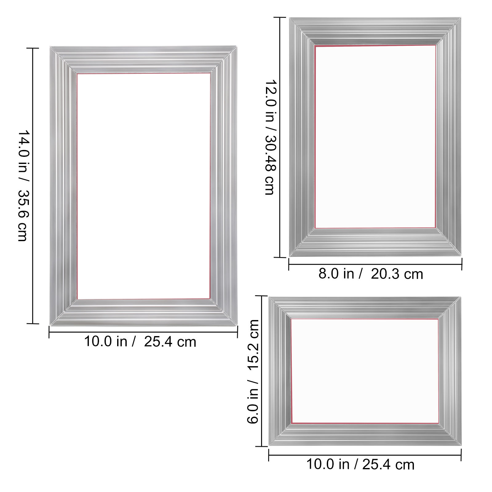SucceBuy Kit de prensa de serigrafía con marcos de aluminio (malla 305/110) - Incluye escobillas y brillos para camisetas DIY