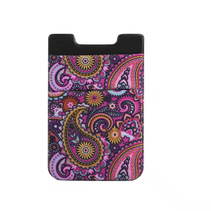 Cartera para teléfono móvil, tarjeta de identificación de autobús, pegatina adhesiva elástica, tarjetero, bolsillo trasero para teléfono, billetera de almacenamiento para teléfono, funda para tarjeta de teléfono - 1
