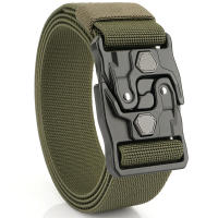 Nuevo estilo Cinturón informal de punto para hombre Diseño innovador de desmontaje rápido, cinturón táctico con hebilla de aleación, estilo informal para exteriores, desplazamientos, informal - details 17