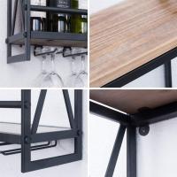 Soporte de Vino de Metal Rústico Fácil de Instalar Ideal para Cocina, Bodega, Bar - details 4