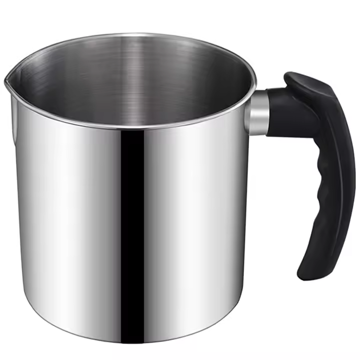 Olla de vertido para fabricación de velas, olla de fusión de cera de doble caldera, jarra para hacer velas, mango resistente al calor, 44 Oz - 1
