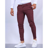 Nuevos pantalones formales informales con textura de Color sólido para hombre, pantalones ajustados cónicos populares para las cuatro estaciones - details 4