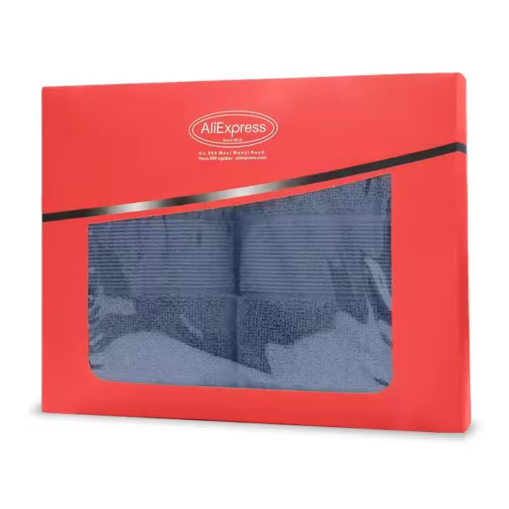 Toalla de algodón para baño, toalla facial fuerte, absorbente, suave, sin caída, caja engrosada para adultos, dos paquetes - 1