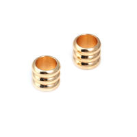 Gran Espaciador de Cilindro de Latón Dorado de 18K Accesorios para Hacer Pulseras - details 62
