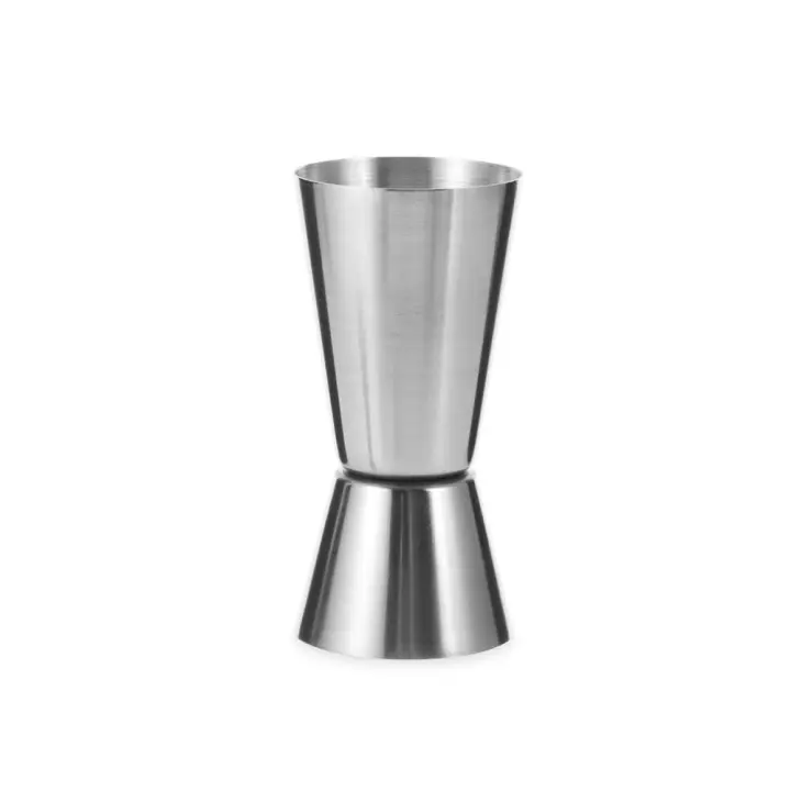 Taza medidora de acero inoxidable de doble disparo, taza de cóctel Jigger - 1