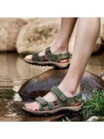 Sandalias de Cuero para Hombres en Verano Nuevo Diseño de Dedo Abierto Antideslizante - details 4
