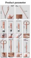 Juego de Manicura para Mujeres, Kit de Aseo para Cejas, cuidado de uñas de acero inoxidable, 7 piezas - details 5