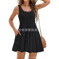 Vestido de bolsillo de encaje con cuello en V y protector solar de playa elegante nuevo a la moda para mujer - details 13