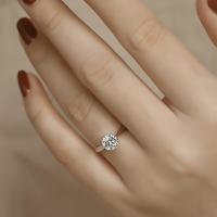 Anillo de Moissanita de Alta Calidad de Ley 925 Anillo de Compromiso de Plata para Mujer - details 0
