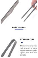 Portavasos de titanio para acampar, cubierta de carne ultraligera para uso en exteriores, té resistente al calor para barbacoa, villa, pinzas para tostadas - details 2