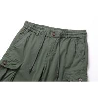Pantalones Cargo de Algodón 100% Cintura Elástica, Múltiples Bolsillos, Estilo Táctico Militar para Hombres Moda de Verano - details 7