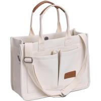 Bolsillo grande de lona para mujer con, bolso bandolera para computadora portátil, bolso diario, bolso de playa - details 6